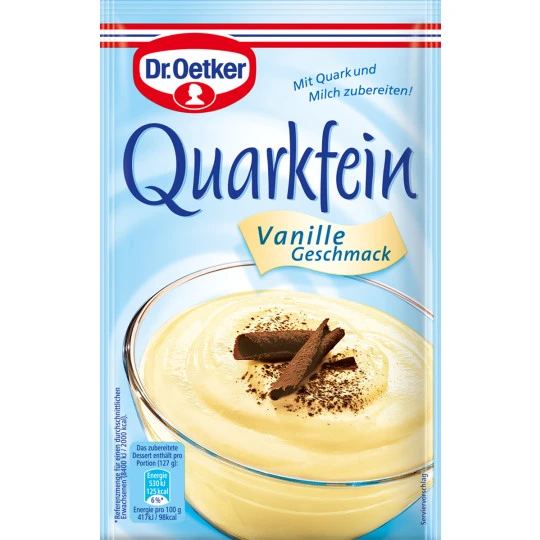 Dr. Oetker Quarkfein Vanille Geschmack 57G 3 Dr. Oetker Quarkfein Vanille Geschmack 57G