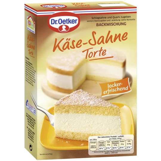 Dr. Oetker Backmischung Für Käse-Sahne Torte 385G 3 Dr. Oetker Backmischung Für Käse-Sahne Torte 385G