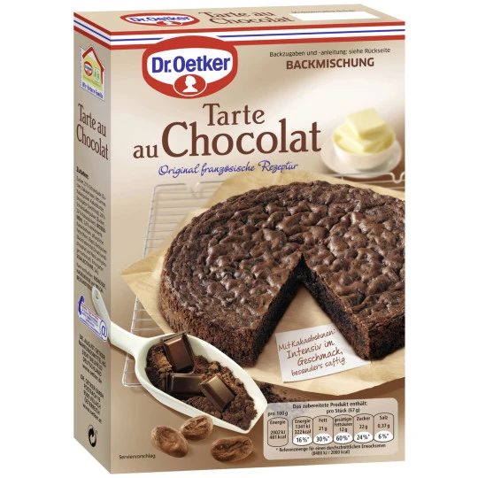 Dr. Oetker Backmischung Tarte Au Chocolat 470G 3 Dr. Oetker Backmischung Tarte Au Chocolat 470G