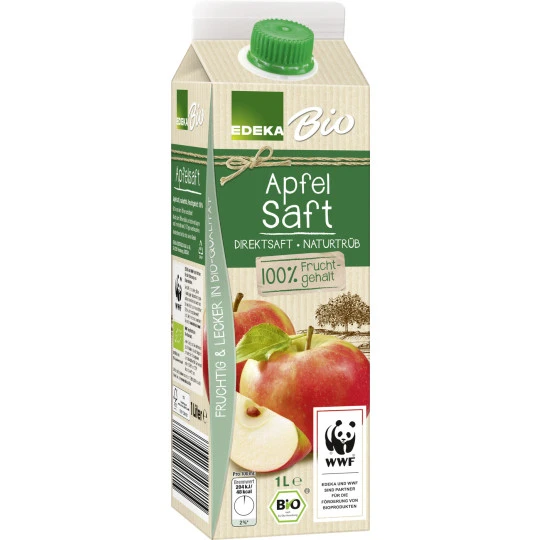 Bio Apfelsaft Naturtrüb 1L 3 Bio Apfelsaft Naturtrüb 1L