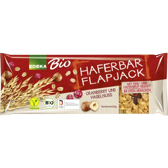 Bio Haferbar Flapjack Cranberry Und Haselnuss 60G 3 Bio Haferbar Flapjack Cranberry Und Haselnuss 60G