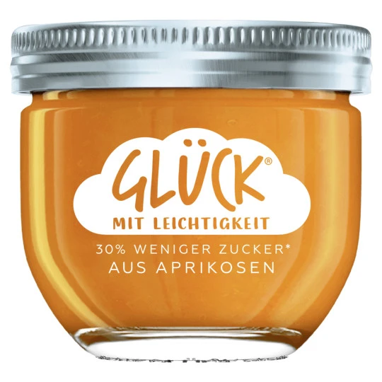 Glück Fruchtaufstrich Aprikose 30% Weniger Zucker 230G 3 Glück Fruchtaufstrich Aprikose 30% Weniger Zucker 230G