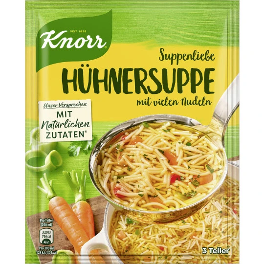Knorr Suppenliebe Hühner Suppe 69G 3 Knorr Suppenliebe Hühner Suppe 69G