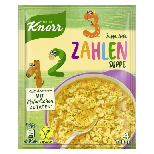 Knorr Suppenliebe Zahlen Suppe 84G 3 Knorr Suppenliebe Zahlen Suppe 84G