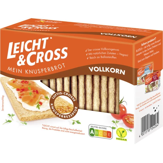 & Cross Mein Knusperbrot Vollkorn 125G 3 & Cross Mein Knusperbrot Vollkorn 125G